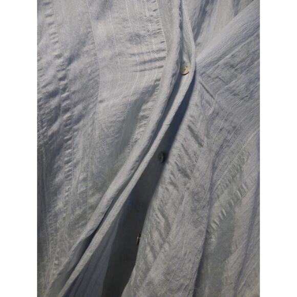 Vince Tonal Stripe Vneck Drapey Button Down Blouse Small NEW - Picture 6 of 9